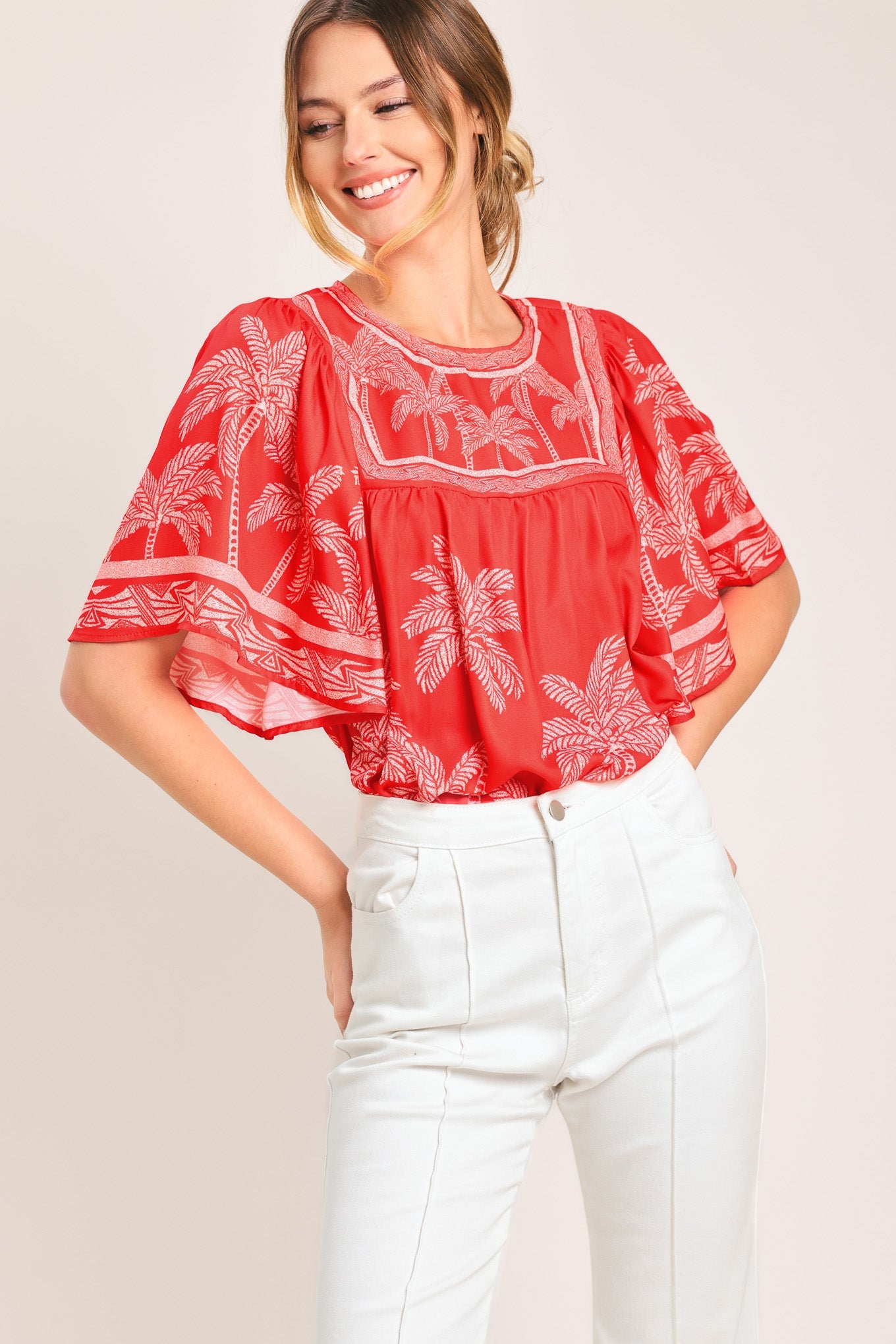 BREEZE STORY WOVEN TOP