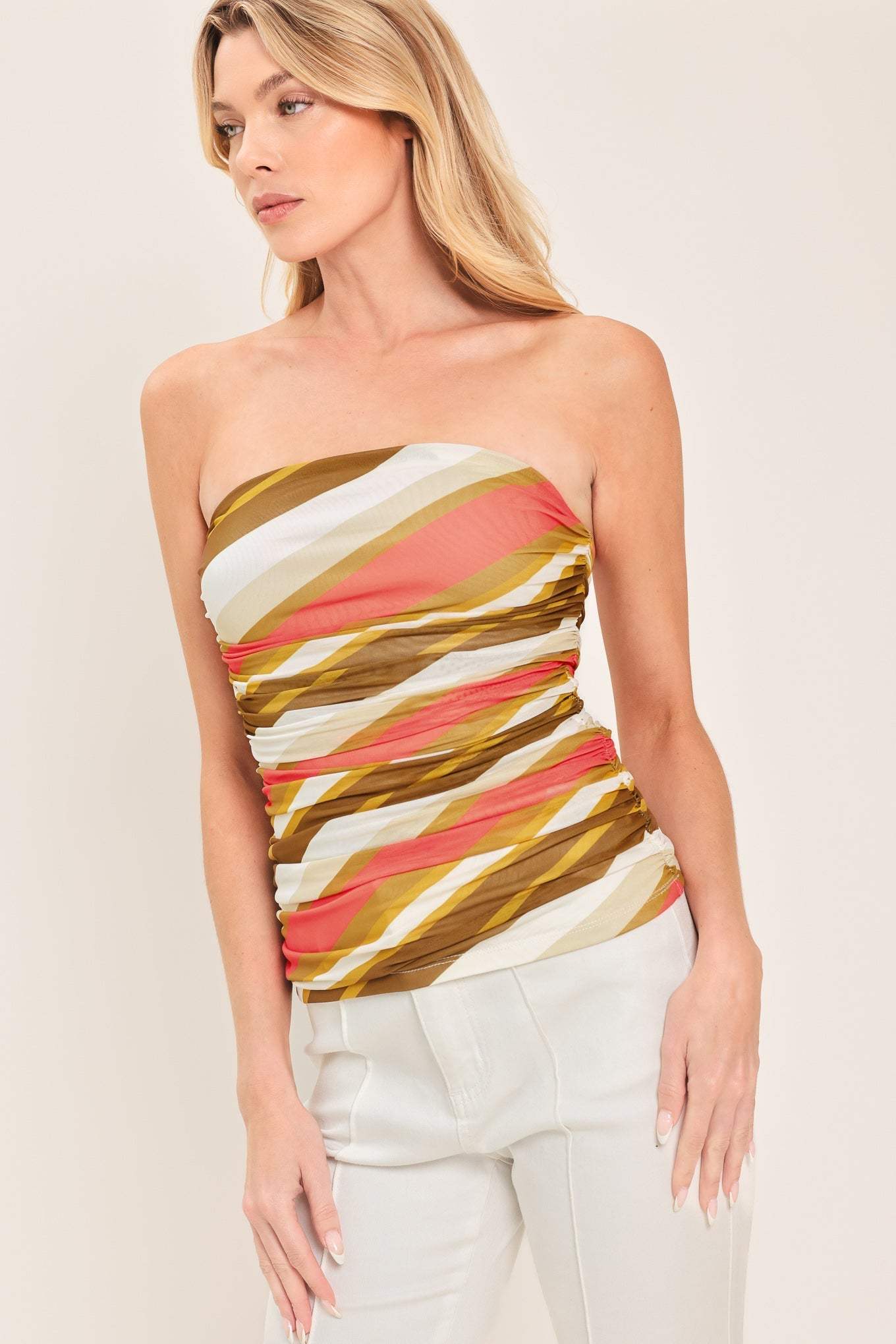 SUNKISSED MOOD POWER MESH TUBE TOP - Flying Tomato - Flyclothing LLC