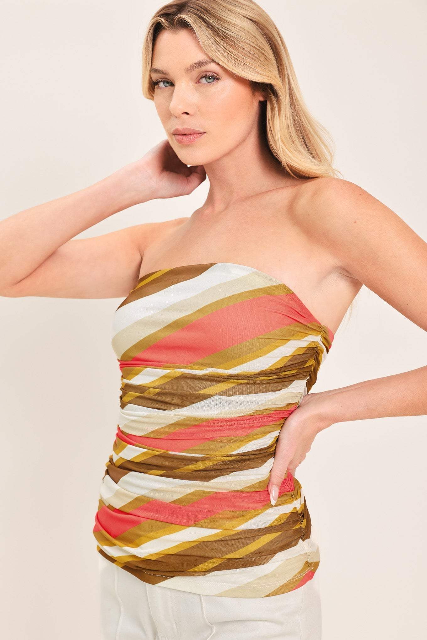 SUNKISSED MOOD POWER MESH TUBE TOP - Flying Tomato - Flyclothing LLC