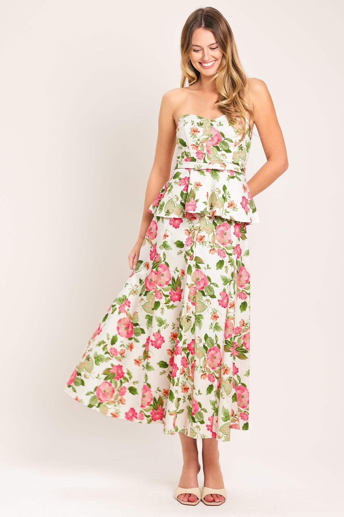 ROSE PETAL WOVEN TUBE TOP - Flying Tomato - Flyclothing LLC
