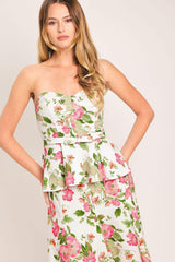 ROSE PETAL WOVEN TUBE TOP - Flying Tomato - Flyclothing LLC