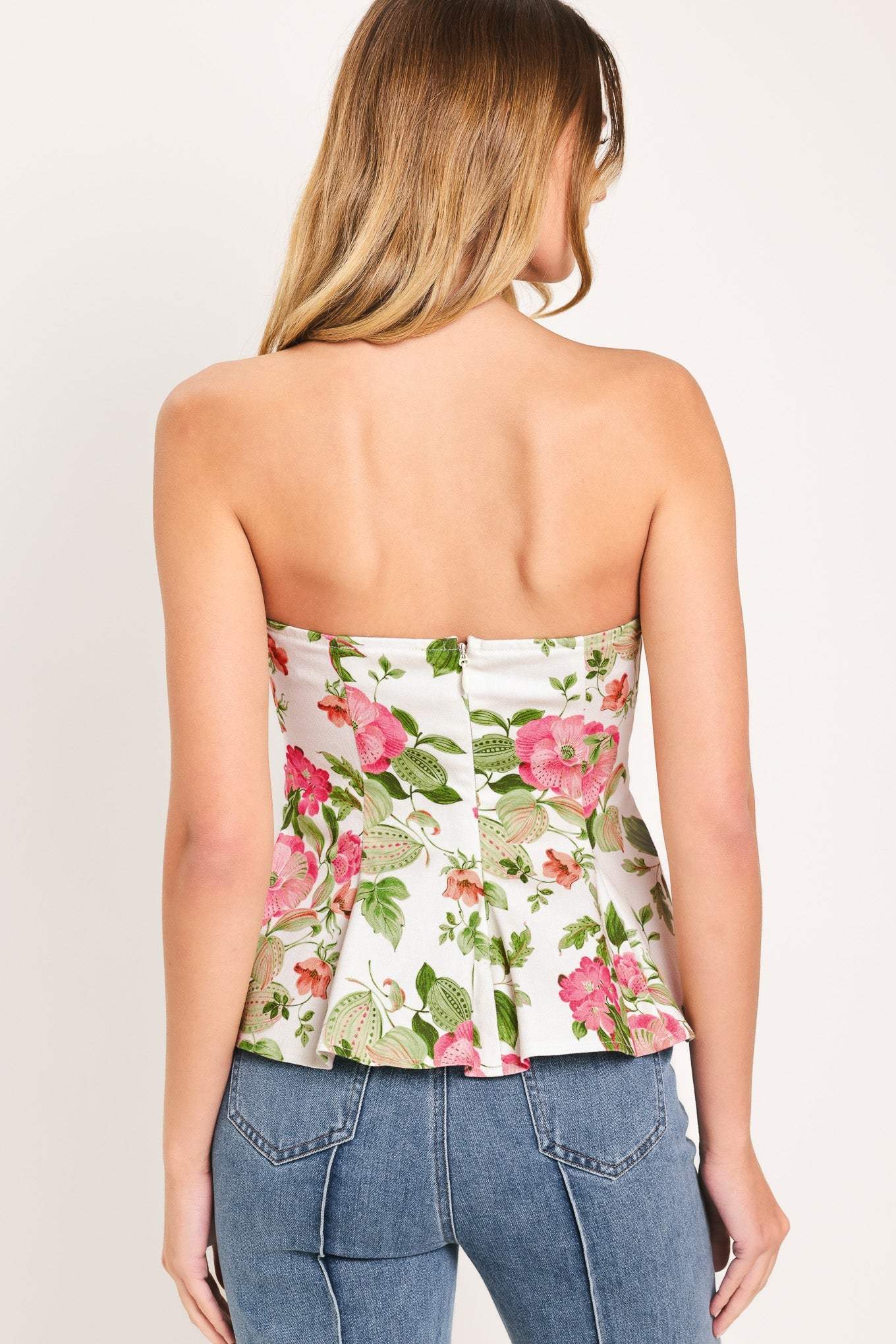 ROSE PETAL WOVEN TUBE TOP - Flying Tomato - Flyclothing LLC