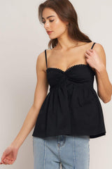SLEEK TEMPTATION WOVEN TOP - Flying Tomato - Flyclothing LLC