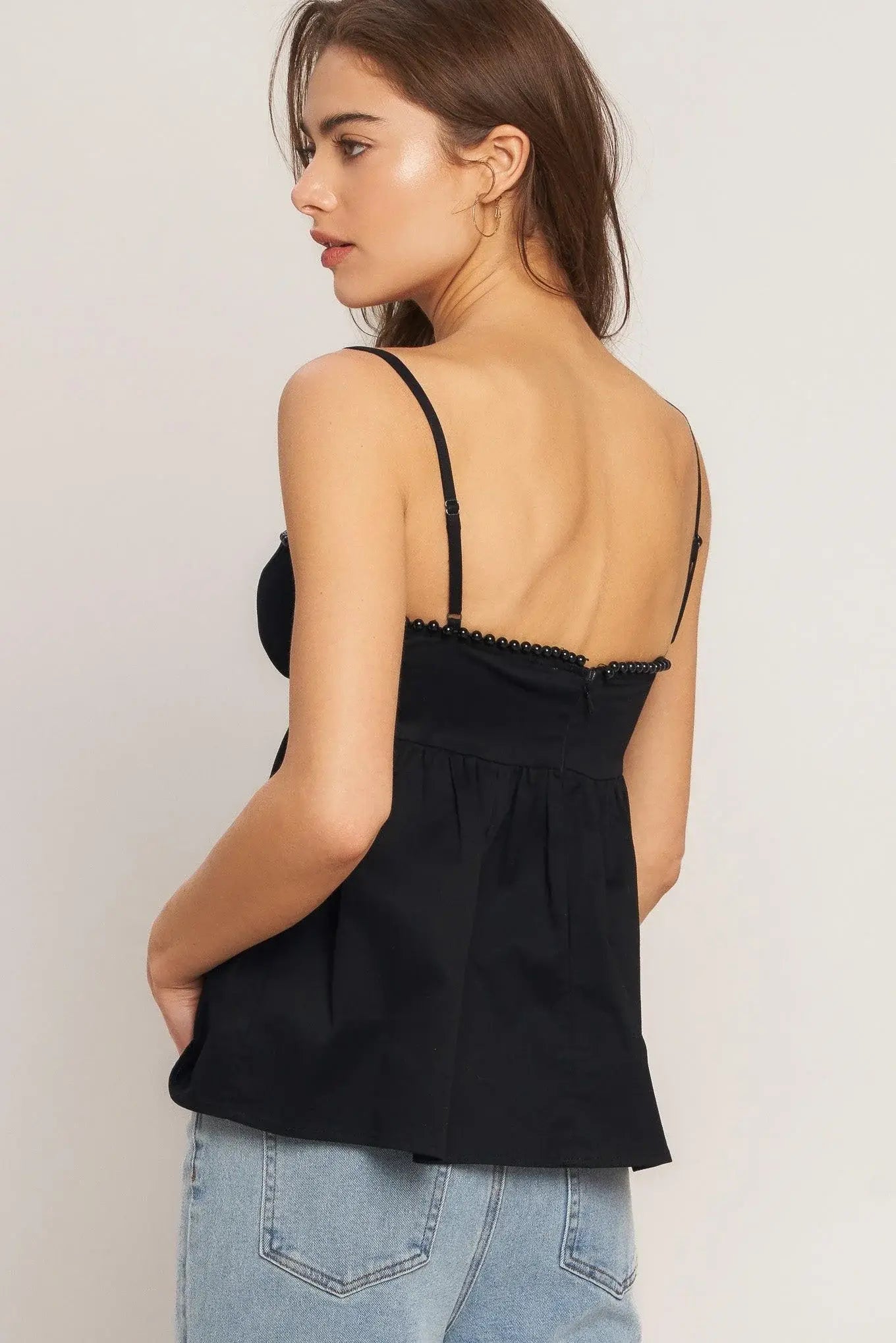 SLEEK TEMPTATION WOVEN TOP - Flying Tomato - Flyclothing LLC