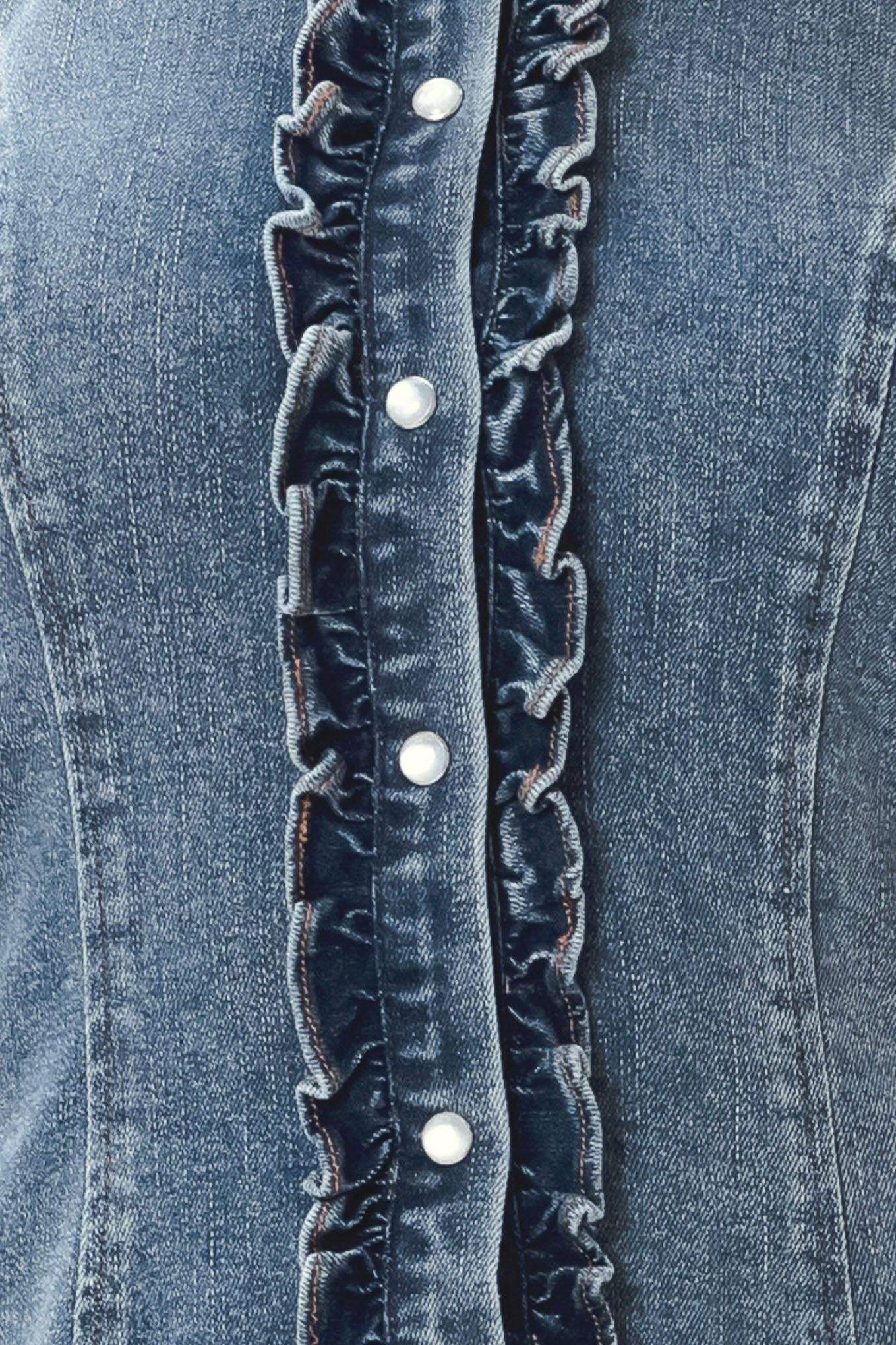 INDIGO BABE DENIM TOP - Flying Tomato - Flyclothing LLC