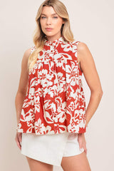 SUNSET BLOOM WOVEN TOP - Flying Tomato - Flyclothing LLC