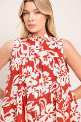 SUNSET BLOOM WOVEN TOP - Flying Tomato - Flyclothing LLC