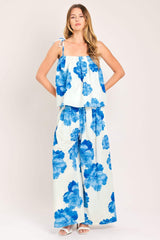 TROPIC BLUE WOVEN TOP - Flying Tomato - Flyclothing LLC