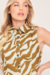 TERRA STRIPE WOVEN CROP TOP - Flying Tomato - Flyclothing LLC