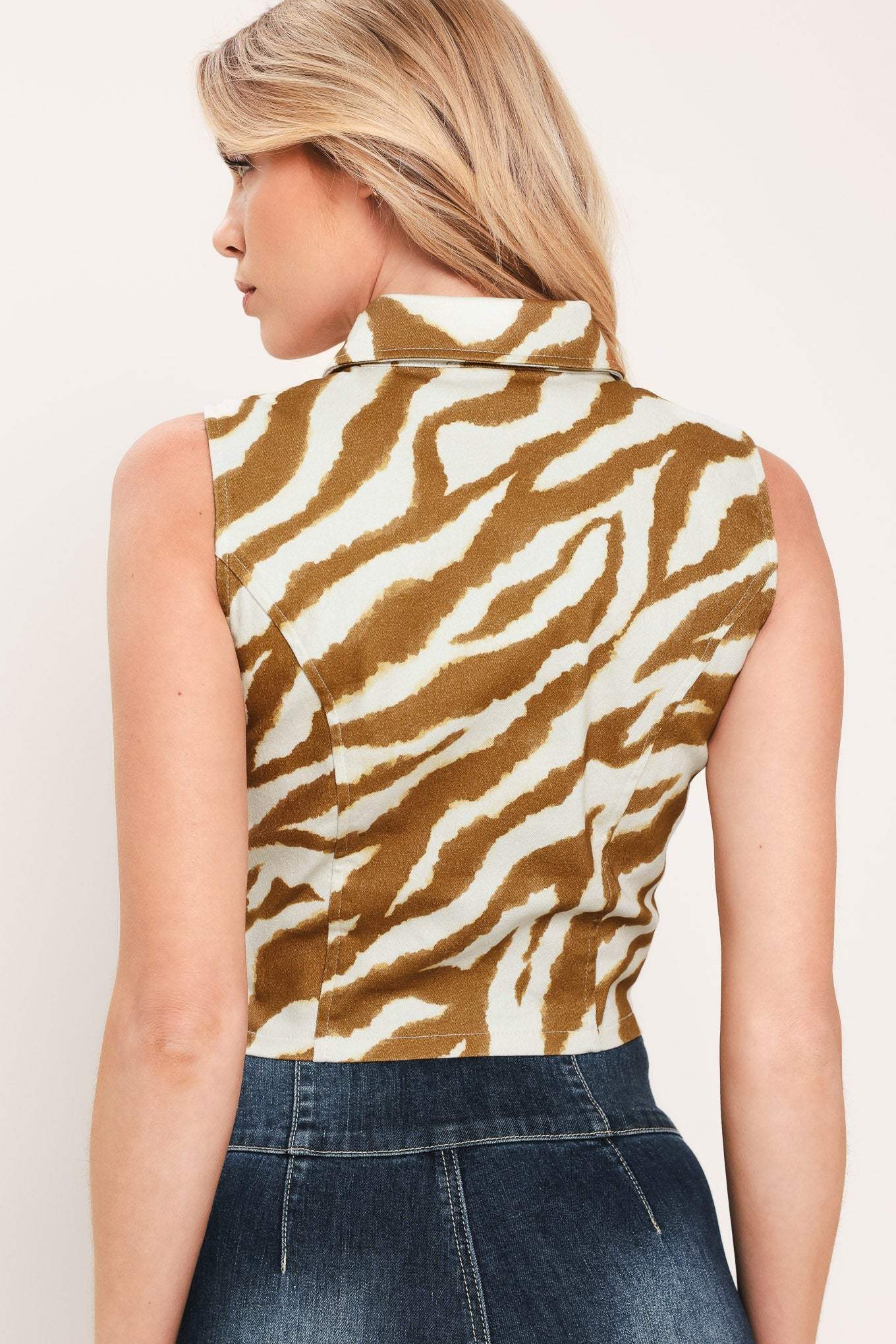TERRA STRIPE WOVEN CROP TOP - Flying Tomato - Flyclothing LLC