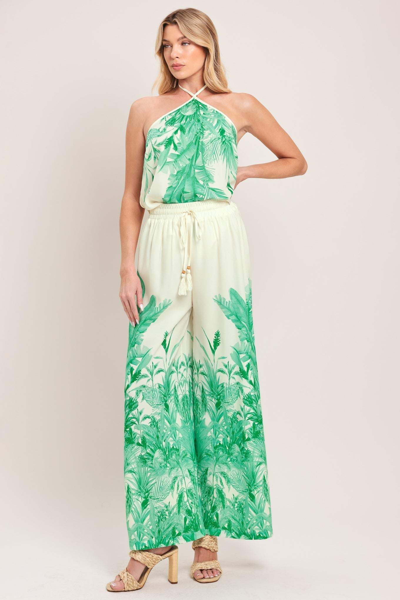 PALM SERENE WOVEN TOP - Flying Tomato - Flyclothing LLC