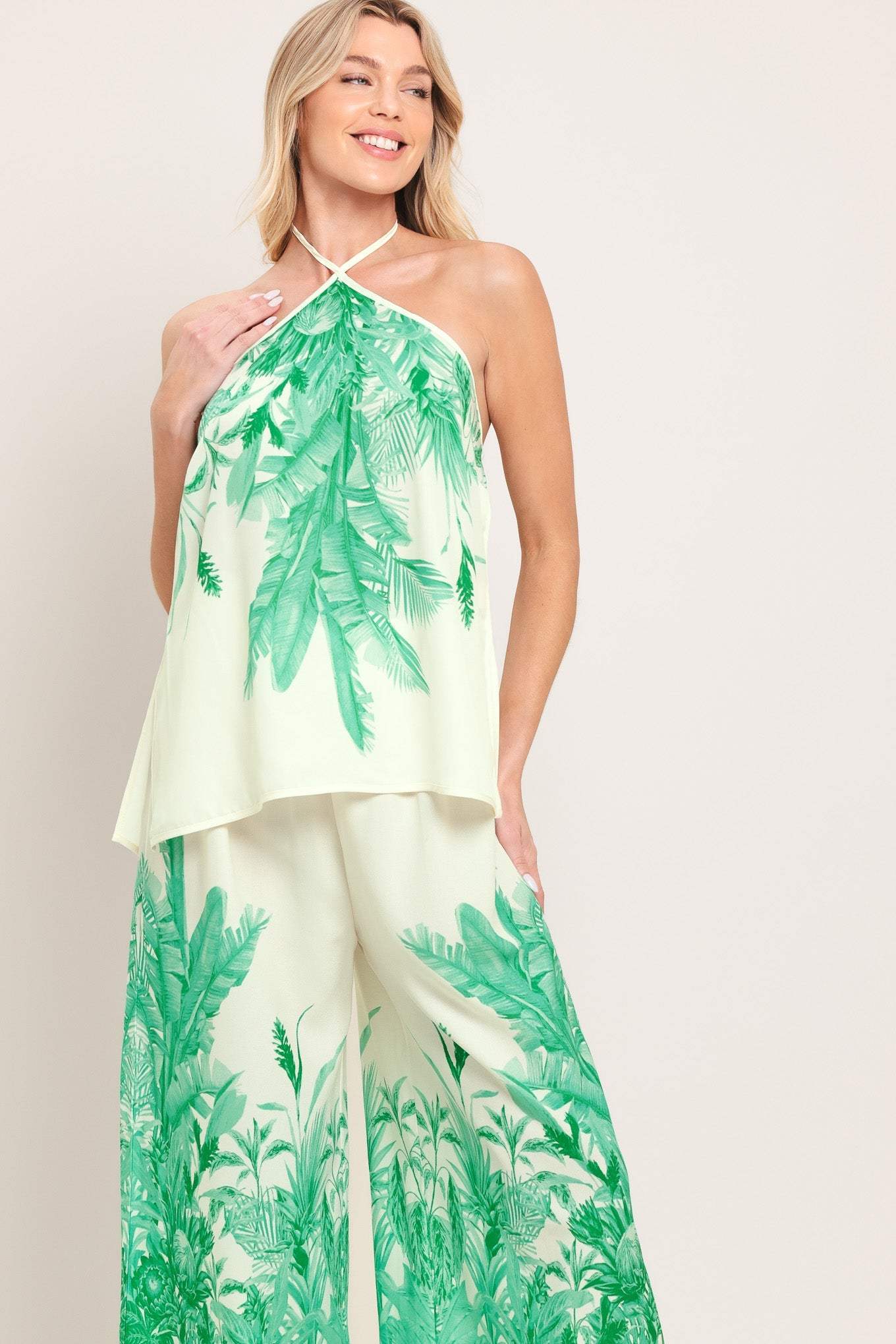 PALM SERENE WOVEN TOP - Flying Tomato - Flyclothing LLC