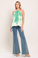 PALM SERENE WOVEN TOP - Flying Tomato - Flyclothing LLC