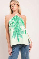 PALM SERENE WOVEN TOP - Flying Tomato - Flyclothing LLC
