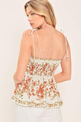 VILLA ROSA PEPLUM LOOK WOVEN TOP - Flying Tomato - Flyclothing LLC