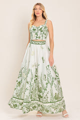 GREENHOUSE ROMANCE WOVEN BUSTIER TOP
