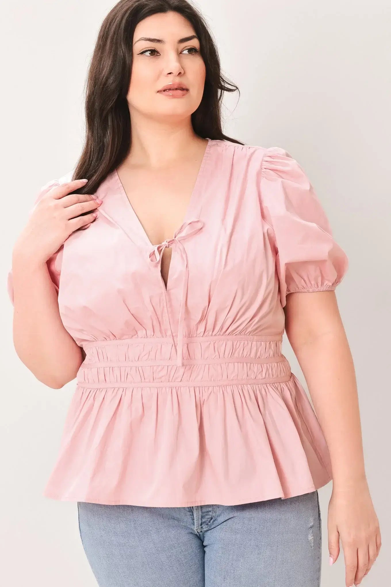 LOVELY CHARM PINK WOVEN TOP - Flying Tomato - Flyclothing LLC