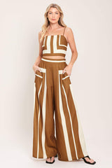 LUXE COAST WOVEN TOP AND PANT SET - Flying Tomato - Flyclothing LLC