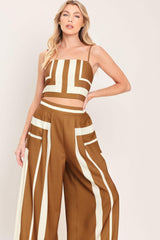LUXE COAST WOVEN TOP AND PANT SET - Flying Tomato - Flyclothing LLC