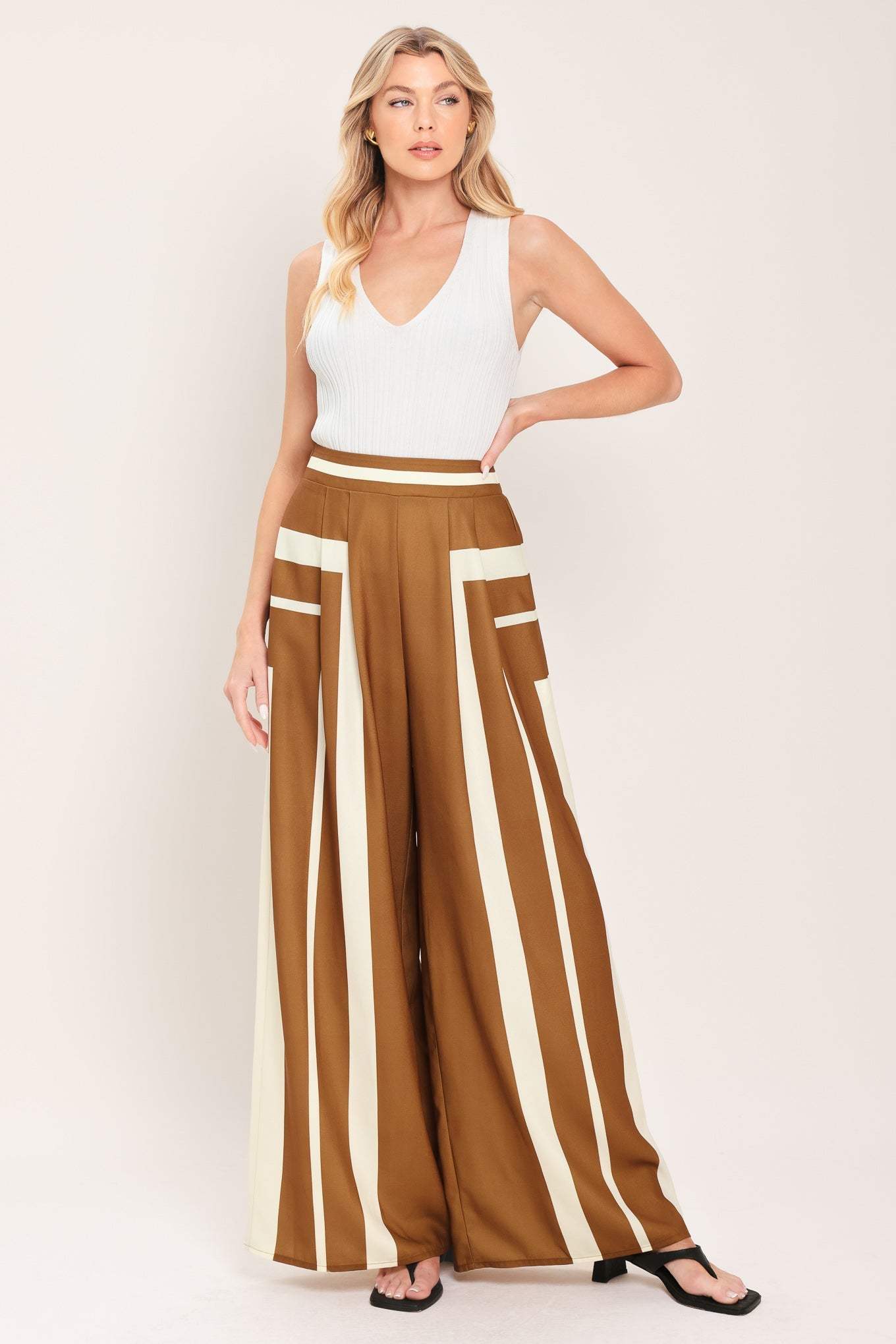 LUXE COAST WOVEN TOP AND PANT SET - Flying Tomato - Flyclothing LLC