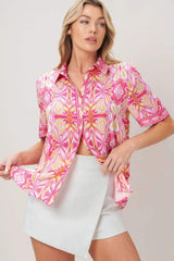 CANDY ORBIT WOVEN TOP - Flying Tomato - Flyclothing LLC