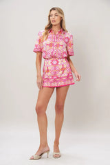 CANDY ORBIT WOVEN TOP - Flying Tomato - Flyclothing LLC