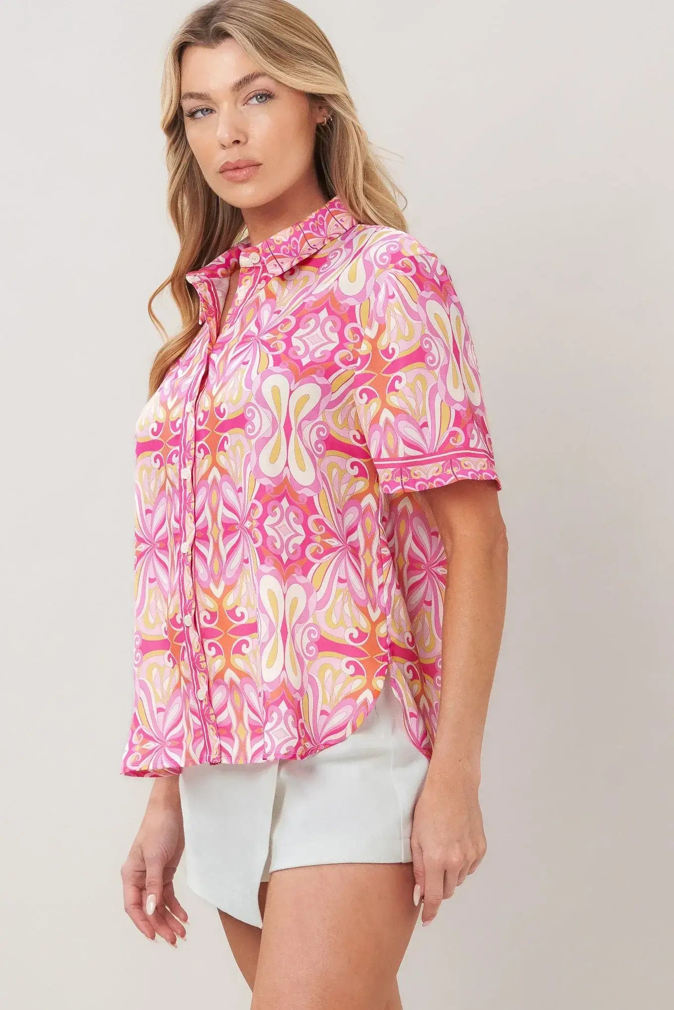 CANDY ORBIT WOVEN TOP - Flying Tomato - Flyclothing LLC