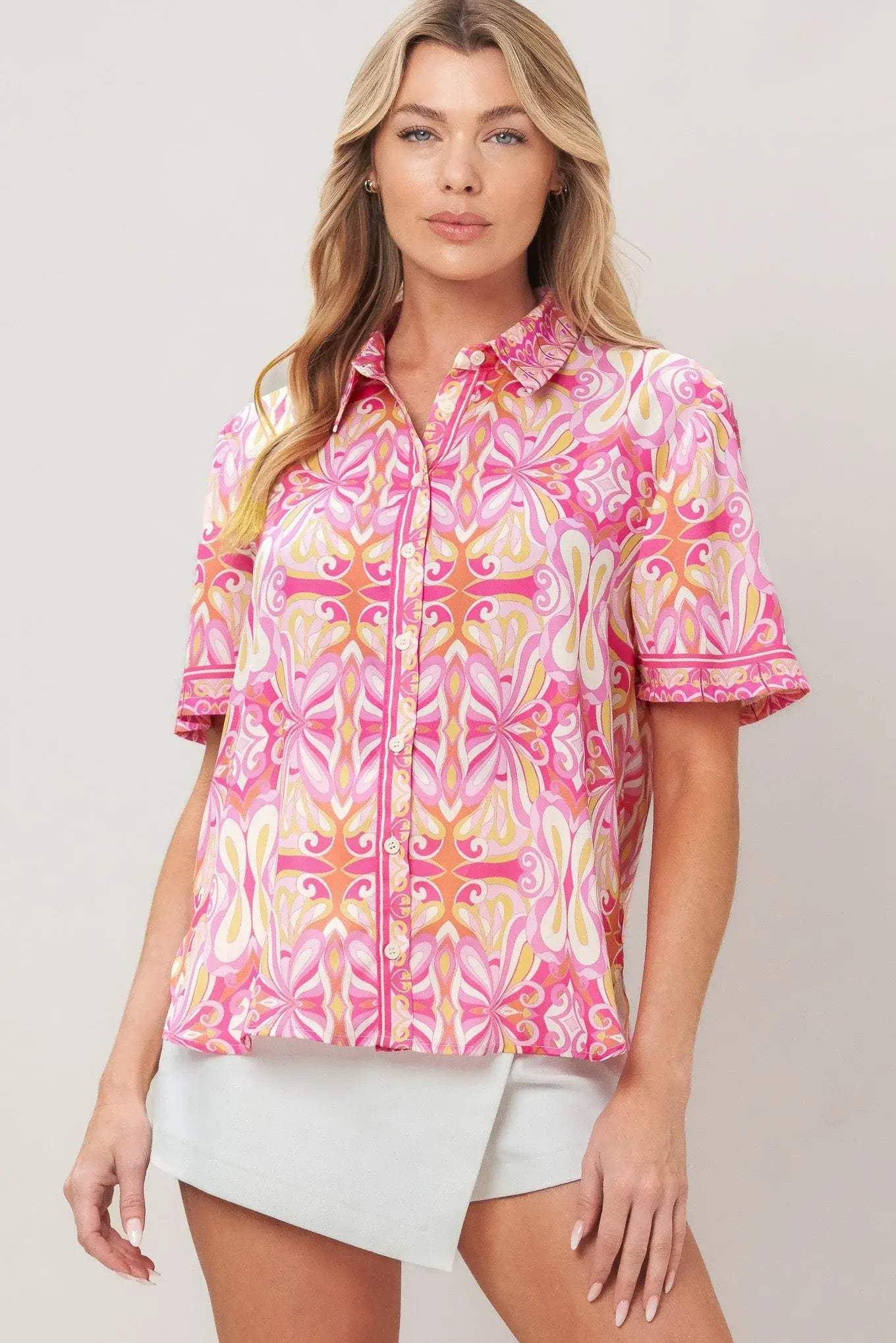CANDY ORBIT WOVEN TOP - Flying Tomato - Flyclothing LLC