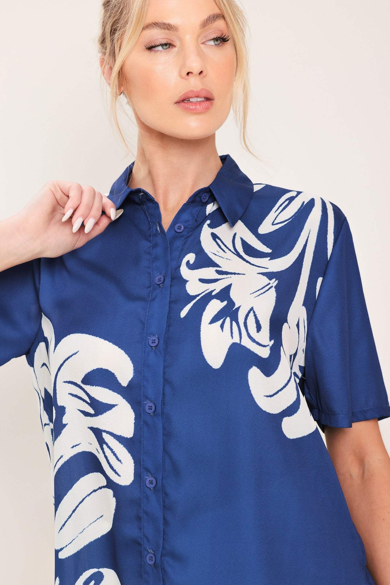 COASTAL BLOOM WOVEN TOP - Flying Tomato - Flyclothing LLC