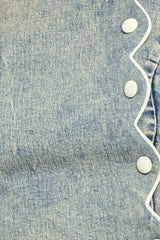 SWEET DETAIL DENIM CROP TOP - Flying Tomato - Flyclothing LLC