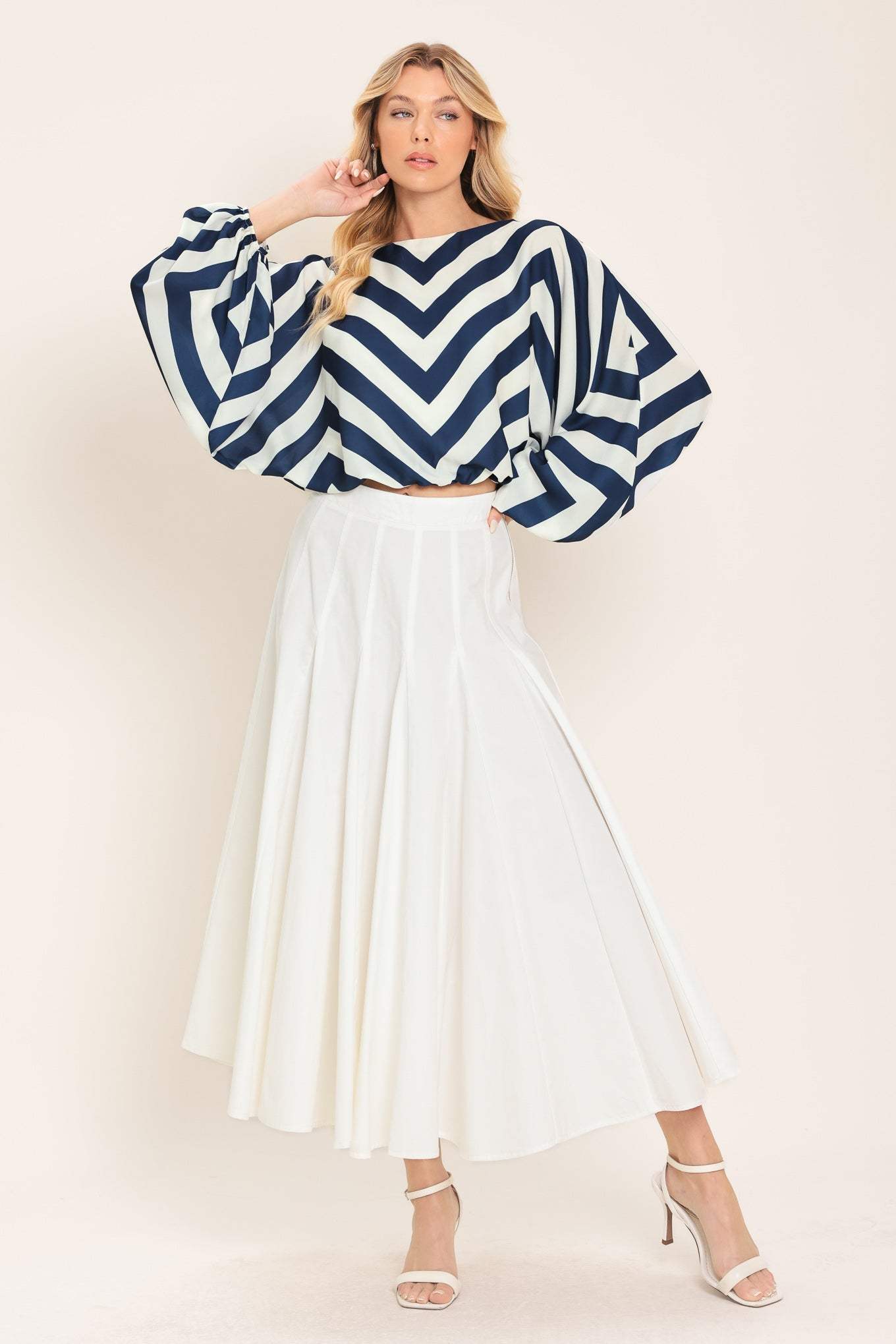 ST. TROPEZ STRIPE WOVEN TOP