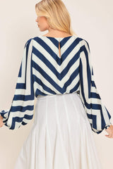 ST. TROPEZ STRIPE WOVEN TOP