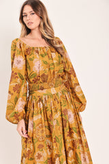 SUNSET GARDEN WOVEN TOP