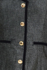 METALLIC HOURGLASS WOVEN TOP