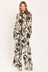 VANILLA VINE MOSAIC WOVEN TOP