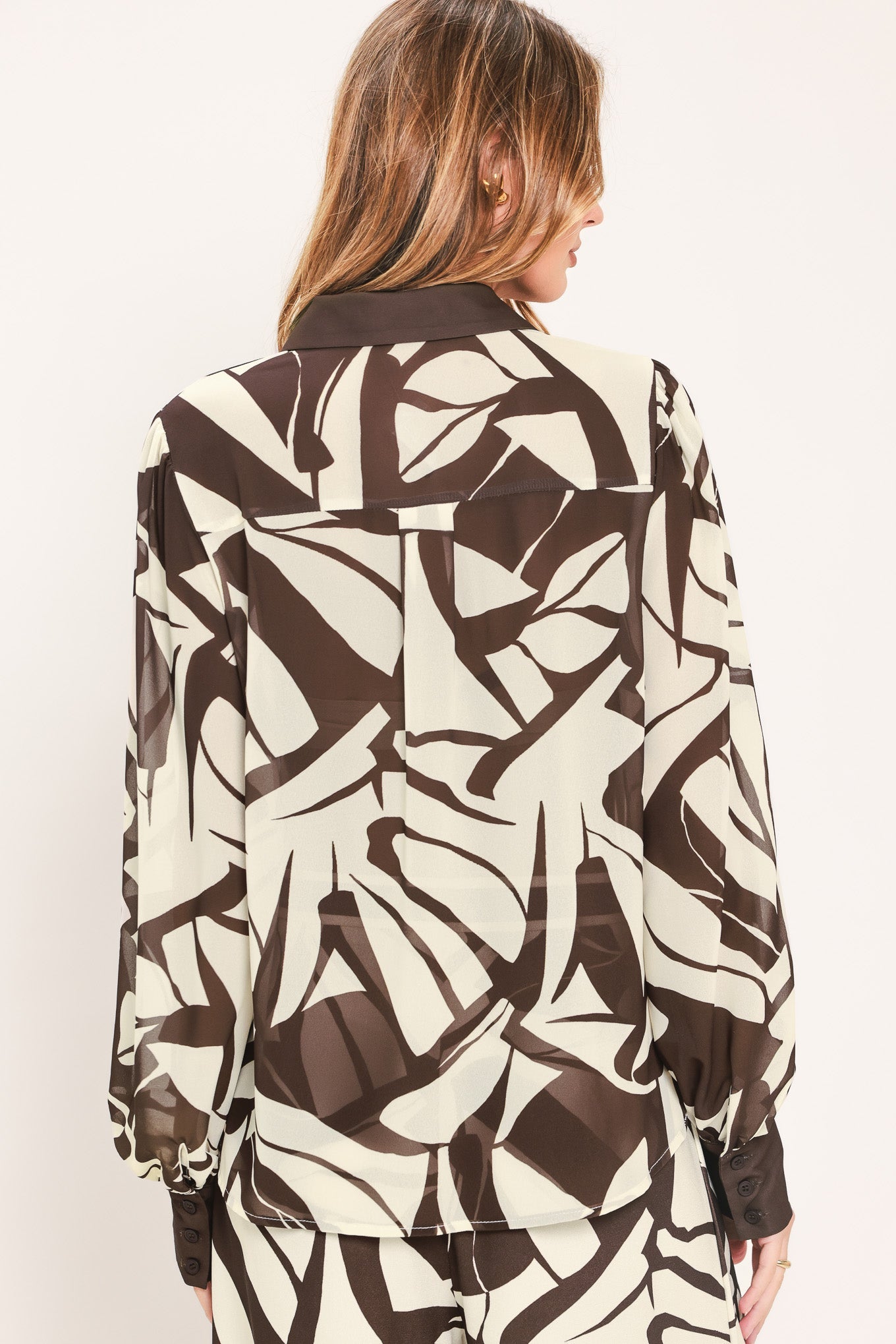 VANILLA VINE MOSAIC WOVEN TOP