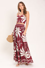 PARADISE CHARM WOVEN TOP AND SKIRT SET - Flying Tomato - Flyclothing LLC