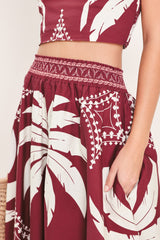 PARADISE CHARM WOVEN TOP AND SKIRT SET - Flying Tomato - Flyclothing LLC