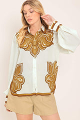 DESERT BLOOM WOVEN TOP