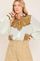DESERT BLOOM WOVEN TOP
