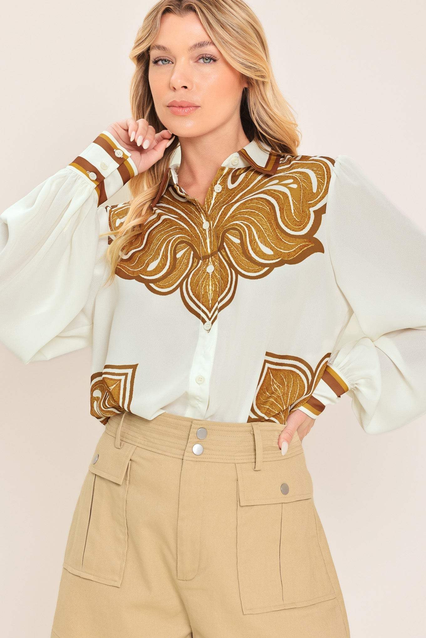 DESERT BLOOM WOVEN TOP