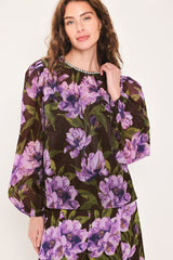 VINTAGE MERLOT WINE/PURPLE PRINTED TOP - Flying Tomato - Flyclothing LLC