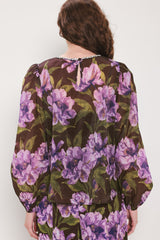 VINTAGE MERLOT WINE/PURPLE PRINTED TOP - Flying Tomato - Flyclothing LLC