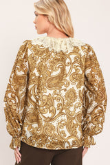 BUTTERCREAM BROCADE BEAUTY WOVEN TOP