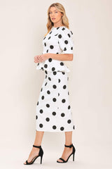 RETRO POLKA DOT WOVEN TOP