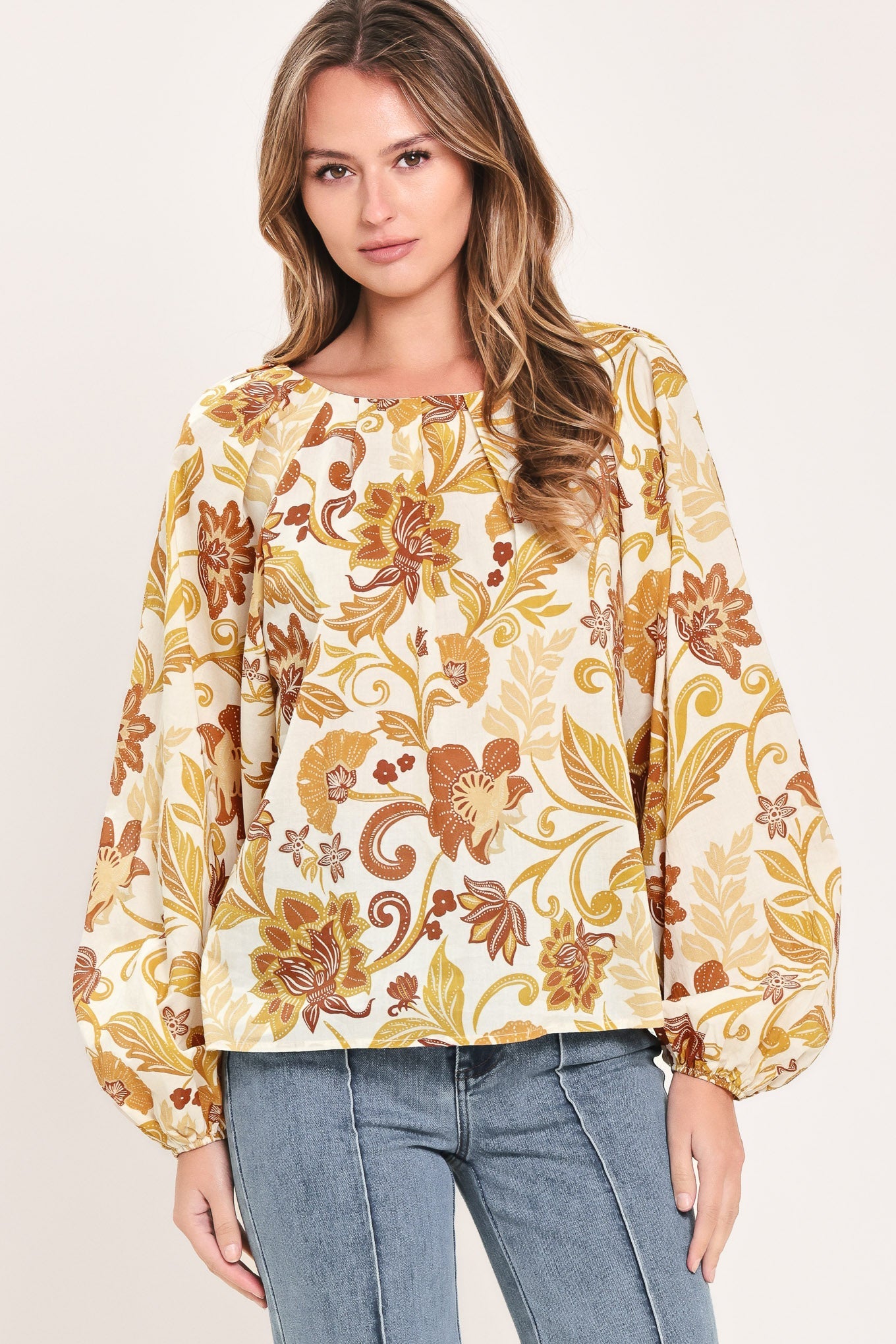 MARIGOLD VINE FABLE WOVEN TOP