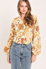 MARIGOLD VINE FABLE WOVEN TOP