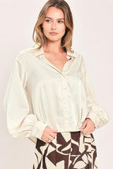 CANDLELIGHT COLLAR GRACE WOVEN TOP