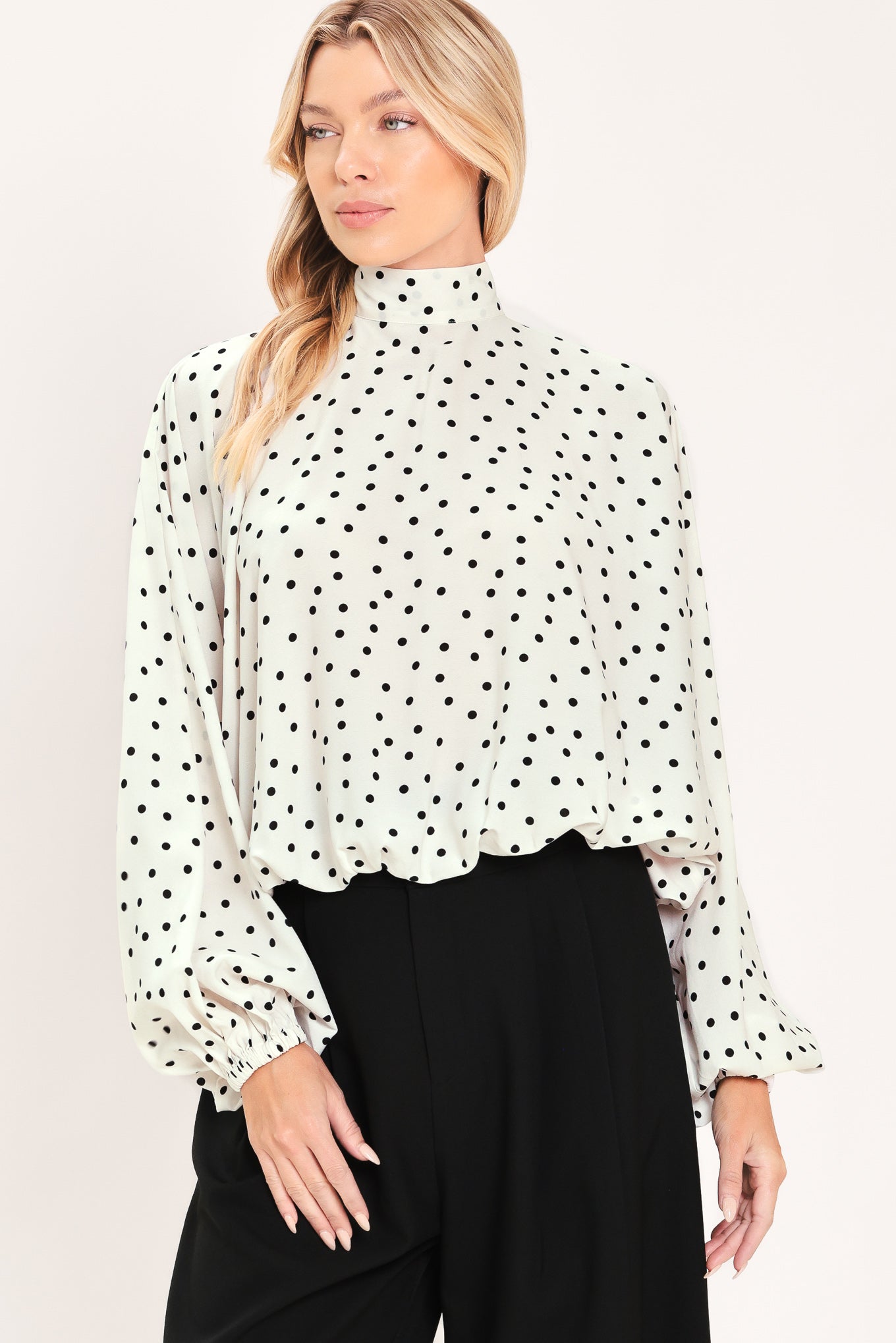 PEARL SPECKLE CHIC WOVEN TOP