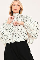 PEARL SPECKLE CHIC WOVEN TOP